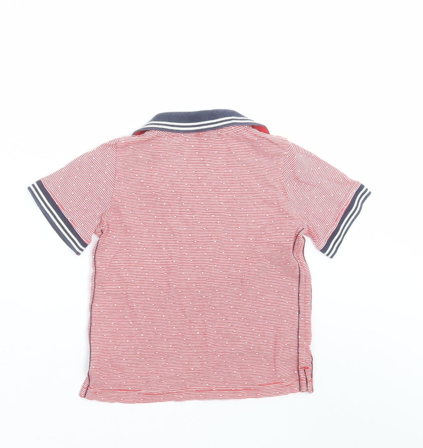 Nutmeg Boys Red Striped  Basic Polo Size 4-5 Years