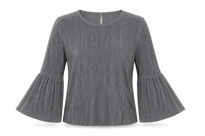 Womens UK Size S Mango Grey Basic Blouse