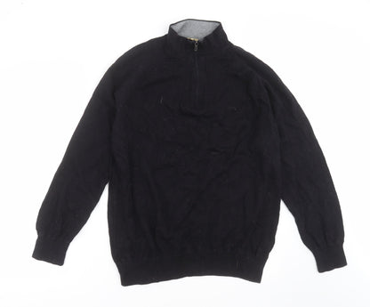 Marks and Spencer Mens Black  Knit Pullover Jumper Size XL