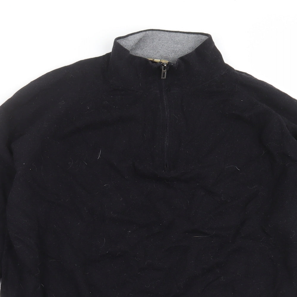 Marks and Spencer Mens Black  Knit Pullover Jumper Size XL