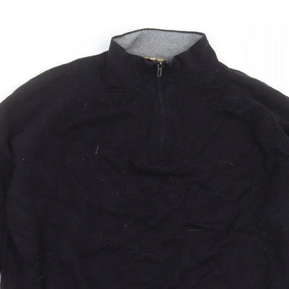 Marks and Spencer Mens Black  Knit Pullover Jumper Size XL