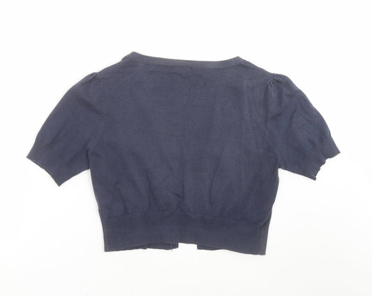 F&F Womens Blue  Knit Cardigan Jumper Size 16