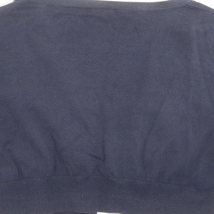 F&F Womens Blue  Knit Cardigan Jumper Size 16