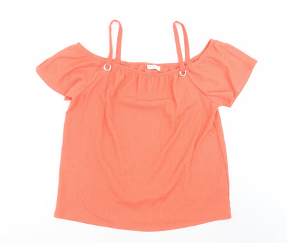 Papaya Womens Orange   Basic Blouse Size 16