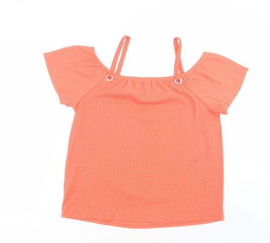Papaya Womens Orange   Basic Blouse Size 16