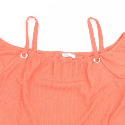 Papaya Womens Orange   Basic Blouse Size 16