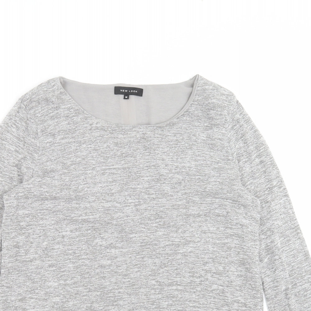 Womens UK Size M New Look Grey Pullover Jumper