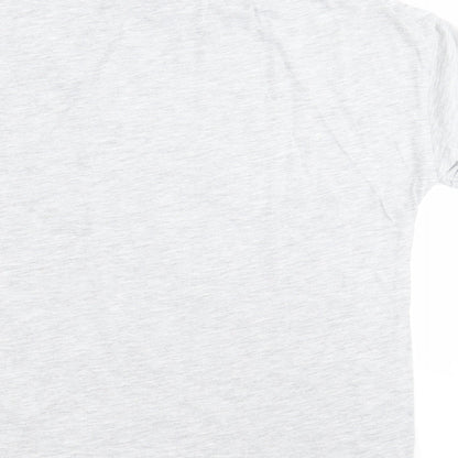 Marks and Spencer Girls Grey   Basic T-Shirt Size 9-10 Years  - sequin heart