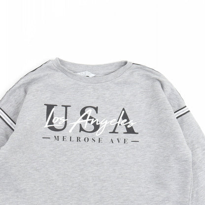 Primark Girls Grey   Pullover Sweatshirt Size 9-10 Years  - usa los angeles