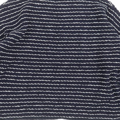 F&F Girls Blue Striped Knit Pullover Jumper Size 12-13 Years
