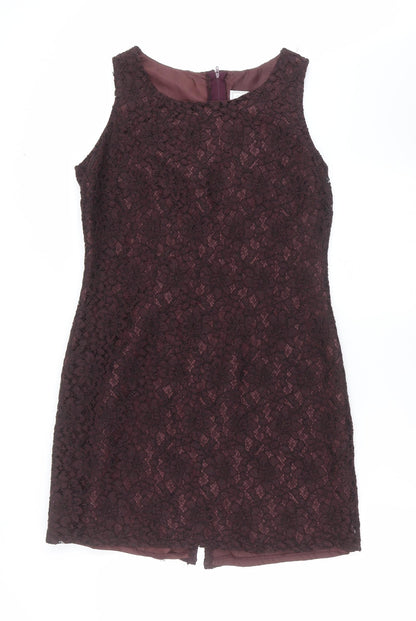 Meghan Womens Purple Floral  Shift  Size 14