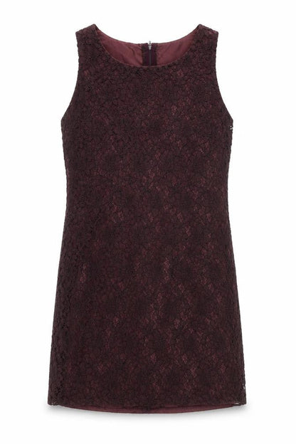 Front view of Meghan women’s purple floral shift, size UK 14