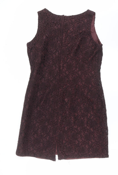 Meghan Womens Purple Floral  Shift  Size 14