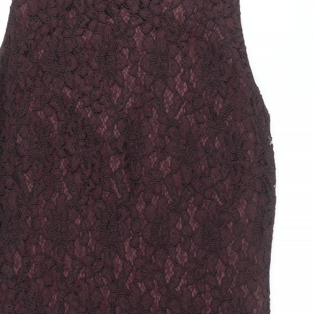 Meghan Womens Purple Floral  Shift  Size 14