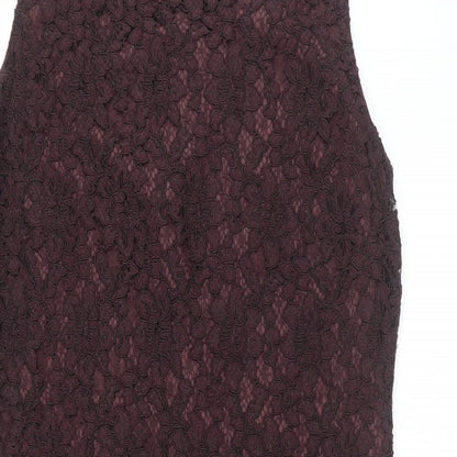 Meghan Womens Purple Floral  Shift  Size 14