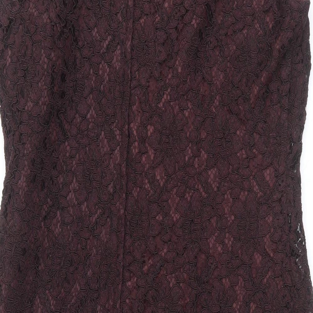 Meghan Womens Purple Floral  Shift  Size 14