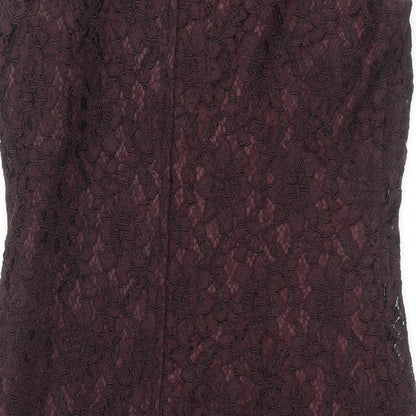 Meghan Womens Purple Floral  Shift  Size 14