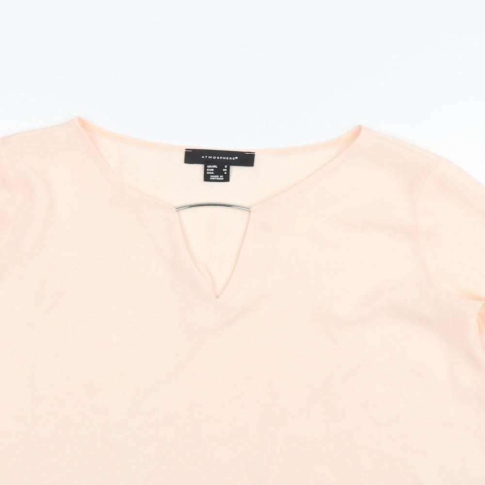 Womens UK Size 8 Atmosphere Pink Basic Blouse