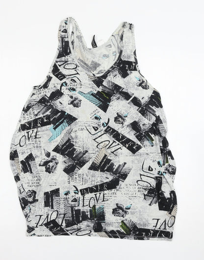 H&M Womens Multicoloured   Basic Tank Size 8