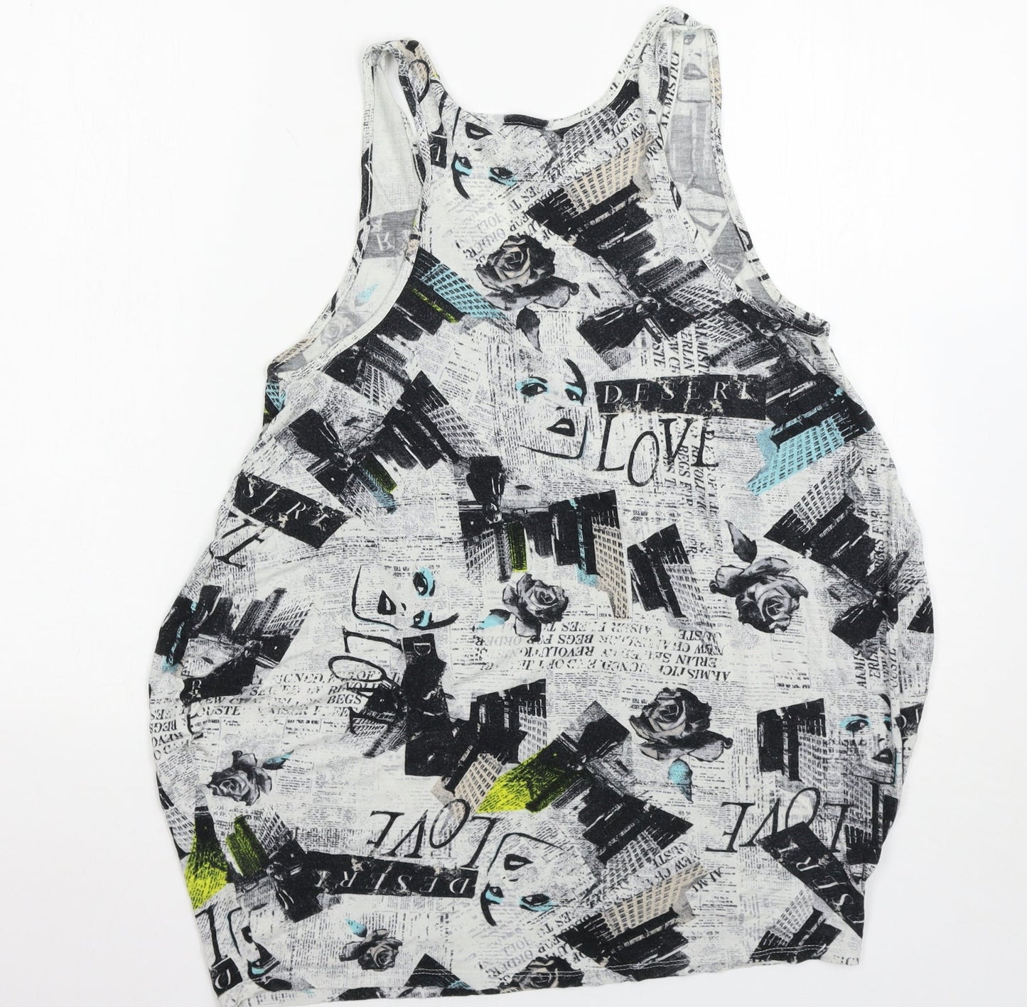 H&M Womens Multicoloured   Basic Tank Size 8
