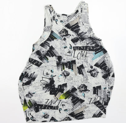 H&M Womens Multicoloured   Basic Tank Size 8
