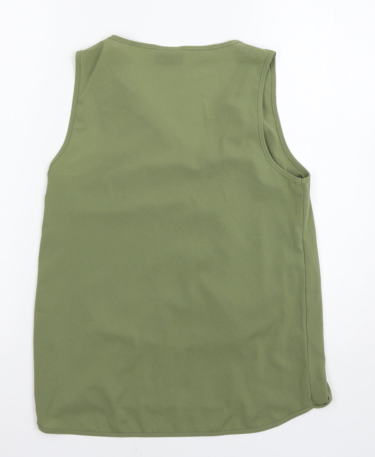 Womens UK Size XS villa Green Basic Tank