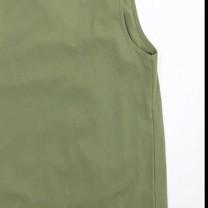Womens UK Size XS villa Green Basic Tank