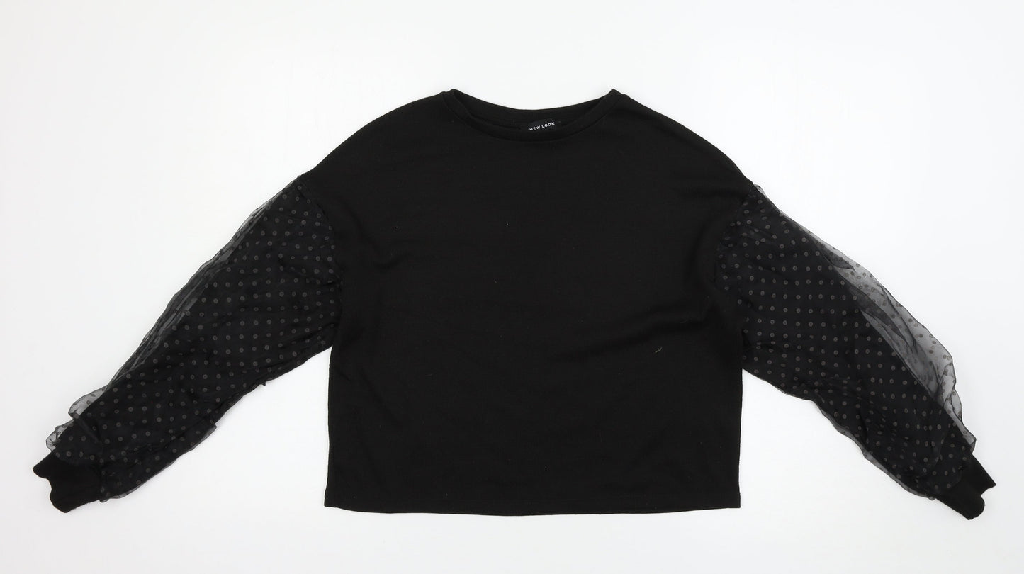 Womens UK Size S New Look Black Pullover Jumper