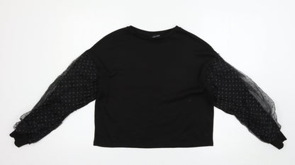 Womens UK Size S New Look Black Pullover Jumper