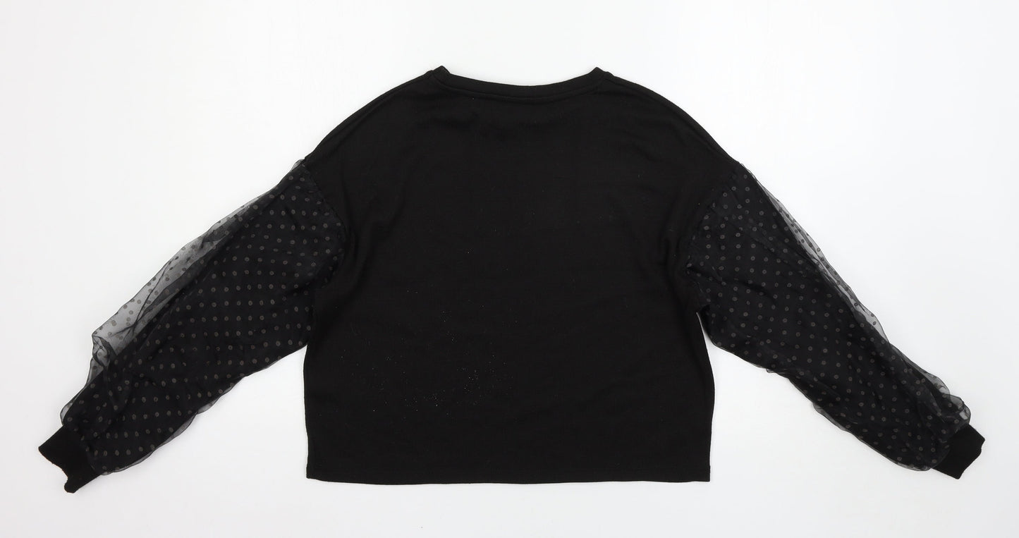 Womens UK Size S New Look Black Pullover Jumper