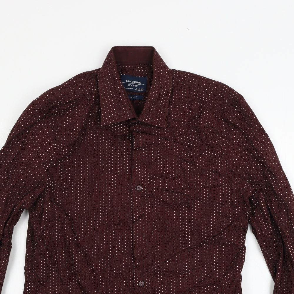 F&F Mens Purple    Button-Up Size 14.5