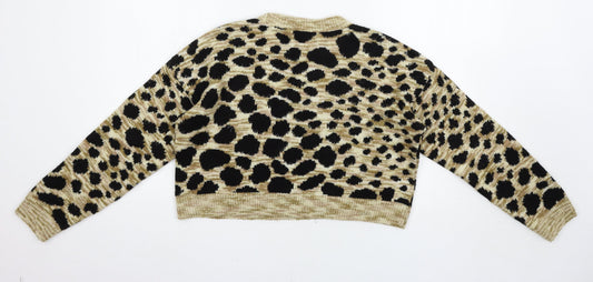 Womens UK Size 6 Topshop Brown Pullover Jumper