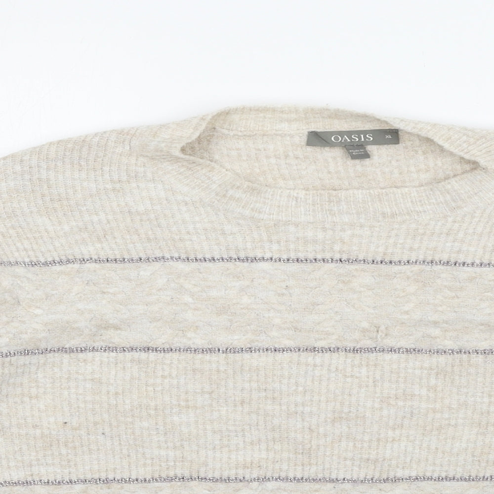 Womens UK Size XL Oasis Beige Pullover Jumper