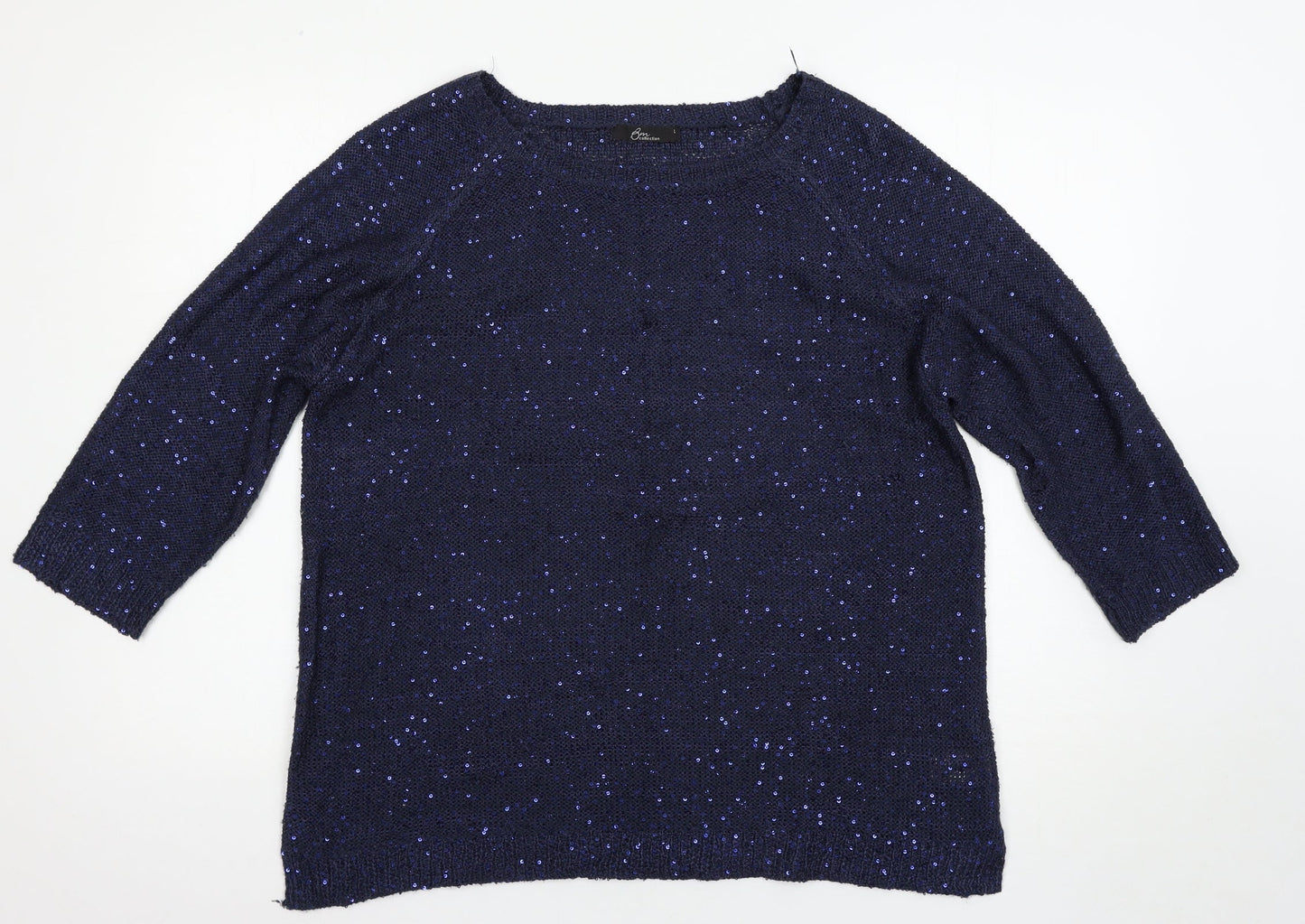 Womens UK Size L BM Blue Pullover Jumper