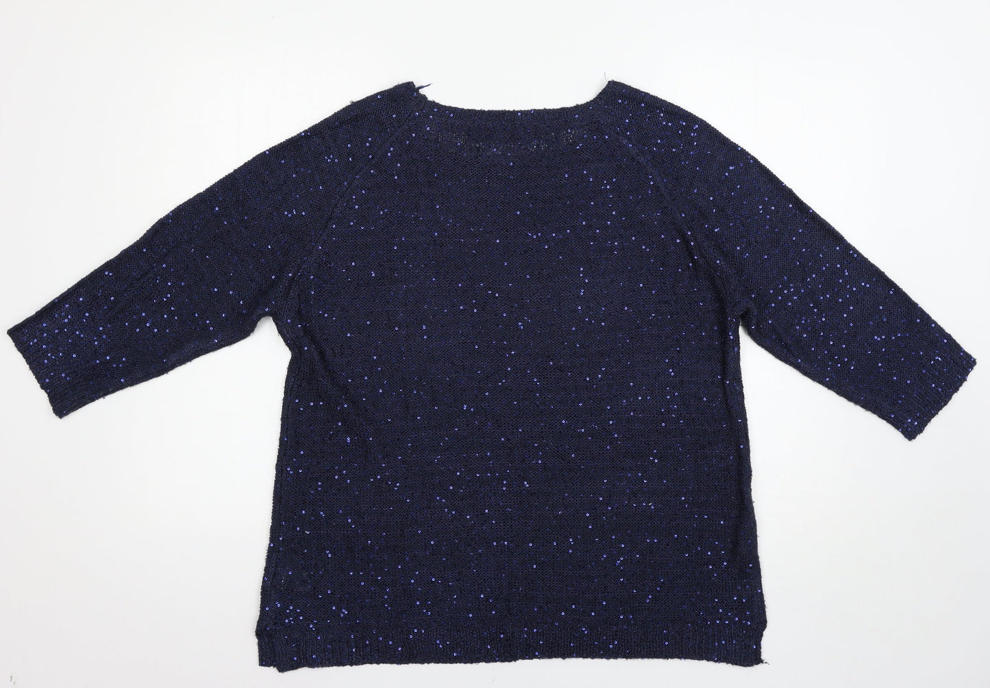 Womens UK Size L BM Blue Pullover Jumper