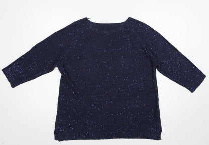 Womens UK Size L BM Blue Pullover Jumper