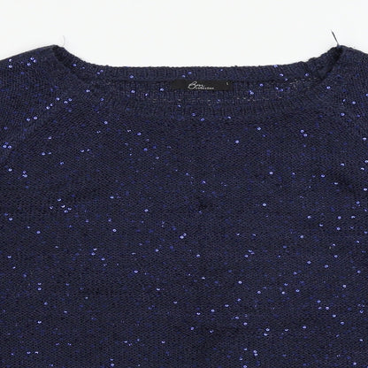 Womens UK Size L BM Blue Pullover Jumper