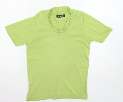 alexara Womens Green   Basic T-Shirt Size 12