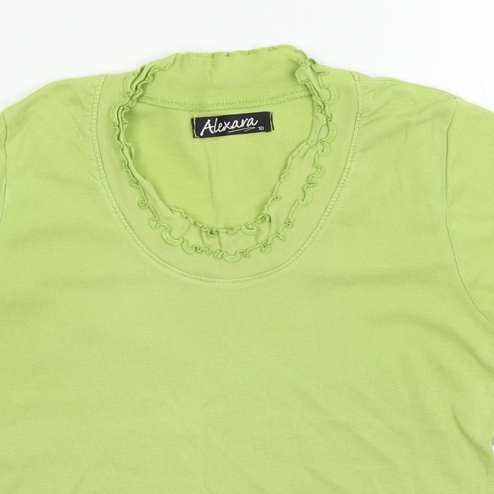 alexara Womens Green   Basic T-Shirt Size 12