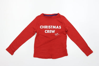 George Boys Red Solid   Pyjama Top Size 9-10 Years  - Christmas pyjama top