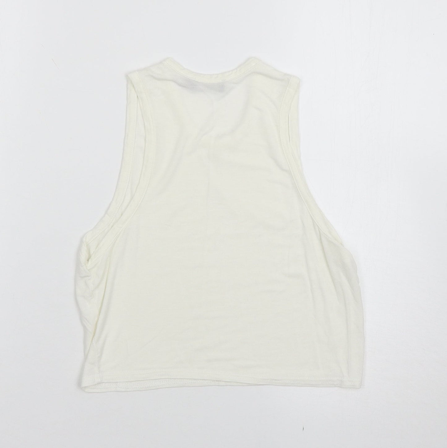 Womens UK Size 14 PRETTYLITTLETHING White Basic Tank