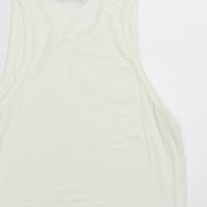 Womens UK Size 14 PRETTYLITTLETHING White Basic Tank
