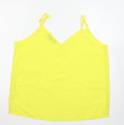 Womens UK Size 18 Studio Yellow Basic Tank