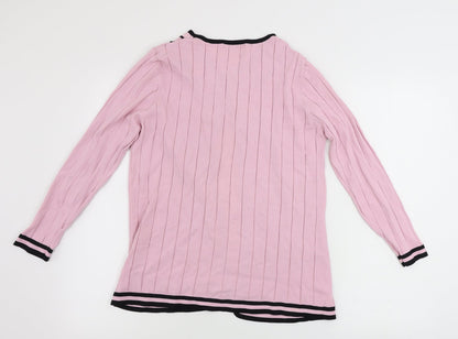 FRANK SAUL  Womens Pink   Cardigan Jumper Size L