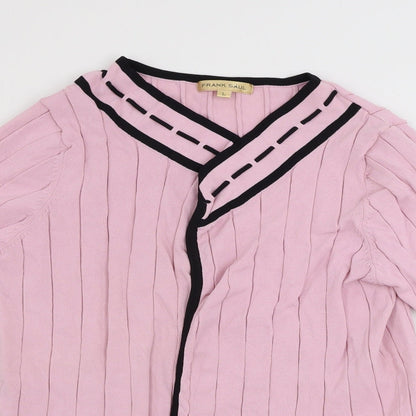 FRANK SAUL  Womens Pink   Cardigan Jumper Size L