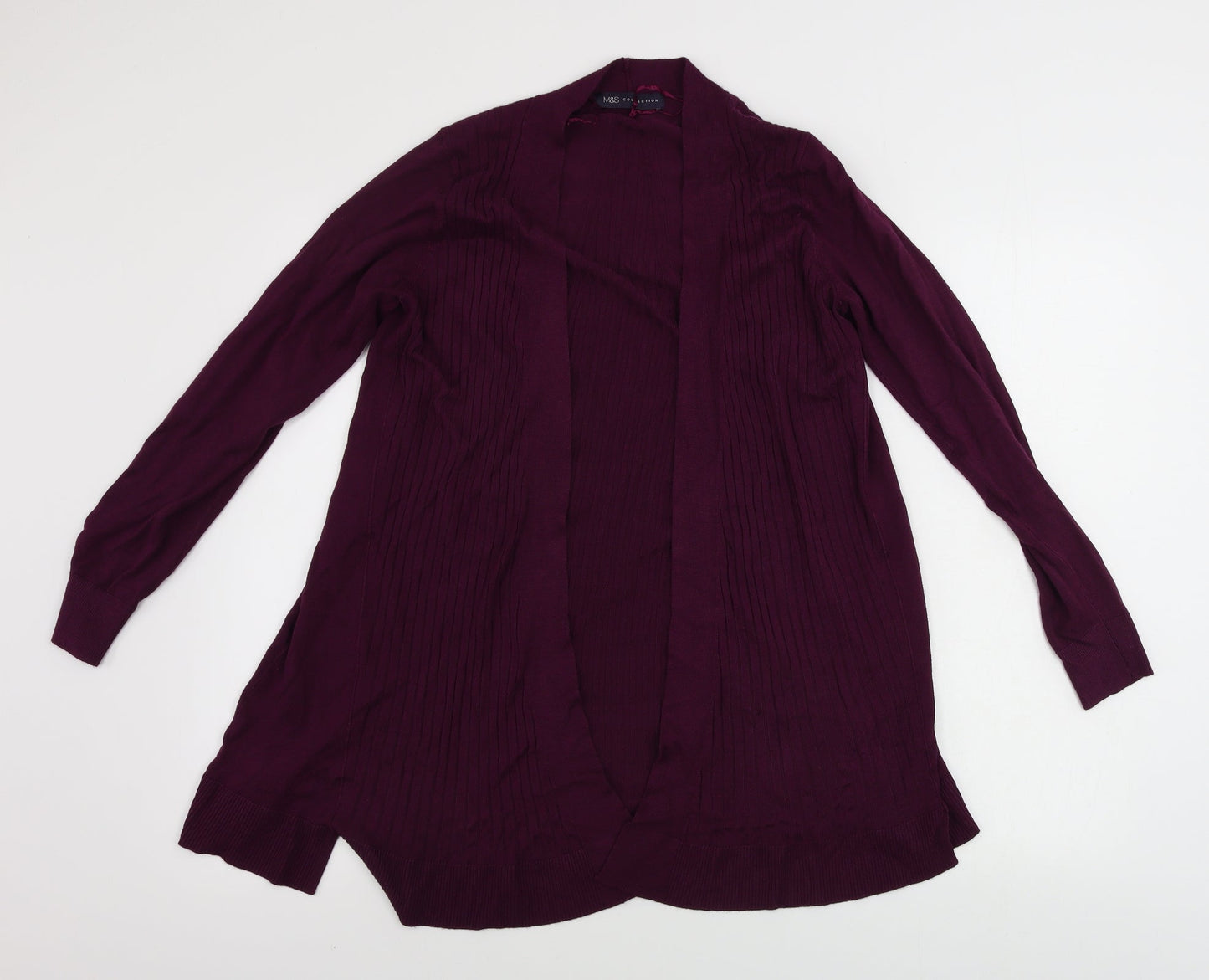 Womens UK Size M Marks and Spencer Purple Cardigan Jumper