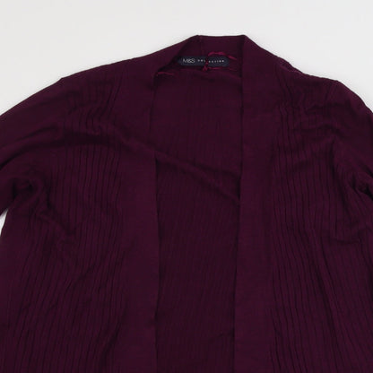 Womens UK Size M Marks and Spencer Purple Cardigan Jumper