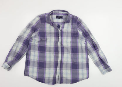 Mens UK Size 18 Maine New England Black  Button-Up Long Sleeve Casual Shirt