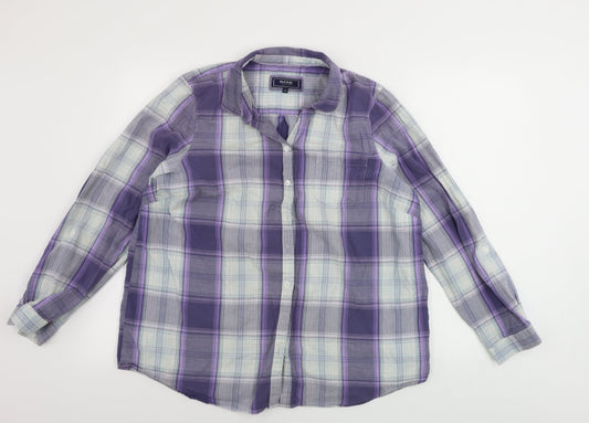Mens UK Size 18 Maine New England Black  Button-Up Long Sleeve Casual Shirt