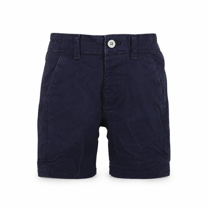 Front view of denim ci boys’ blue chino shorts, size 3-4, years